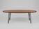 Vintage oval wooden coffee table