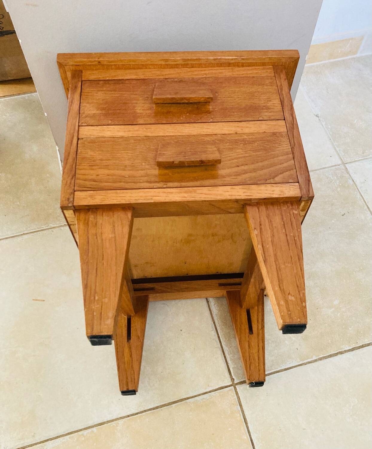 Art Deco oak bedside table from the early 20th century