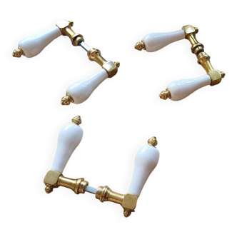 Porcelain brass handles