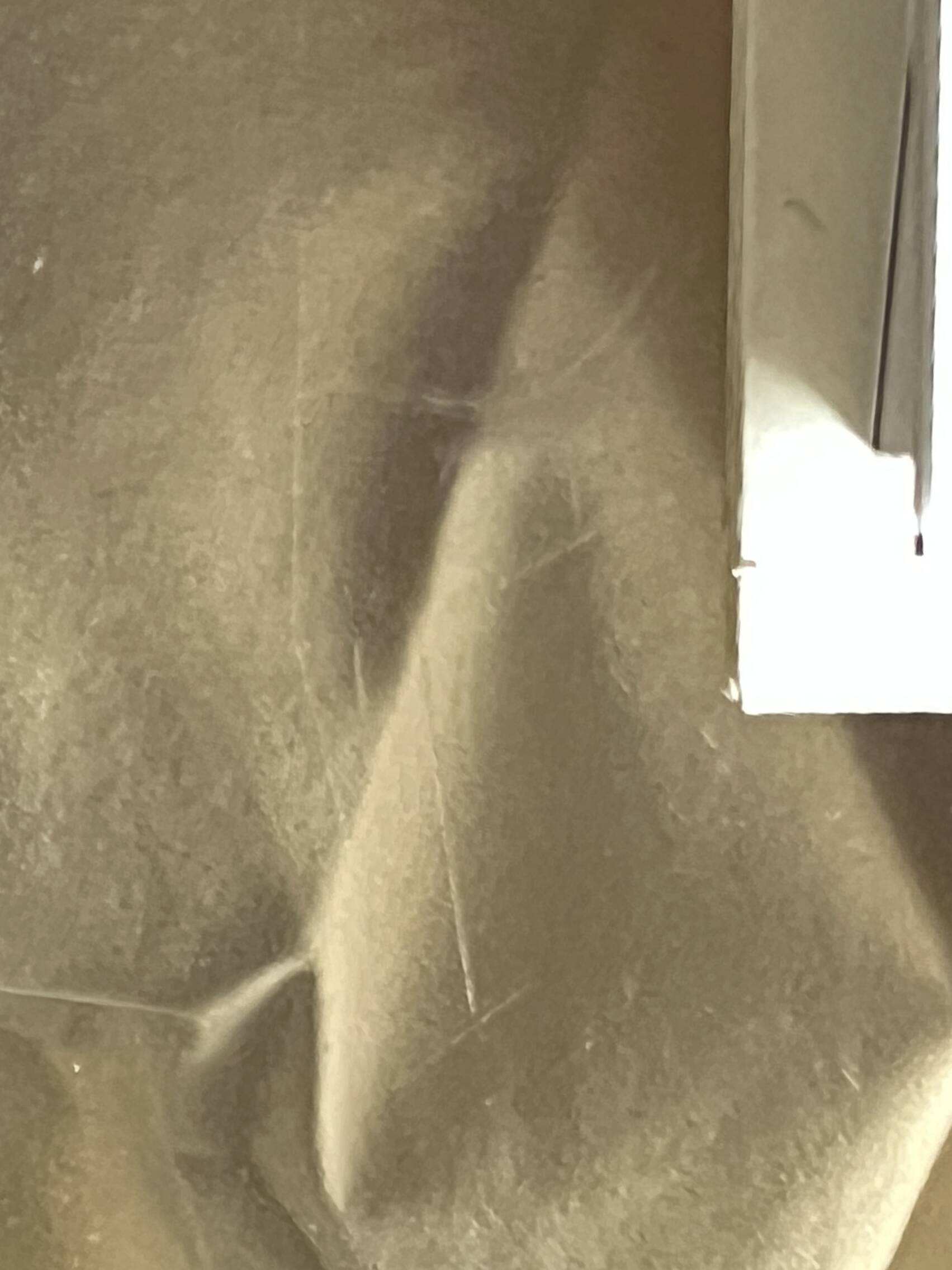 Rectangular coffee table with rounded edges, lacquered metal, brass & smoked mirror, 70s design.