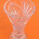 Années 1970 vase cornet sur piédouche cristal taillé et ciselé