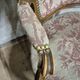 Vintage Louis XV style carved armchair with floral upholstery, 20th century, 90 × 58 cm