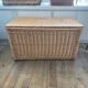 Old wicker trunk