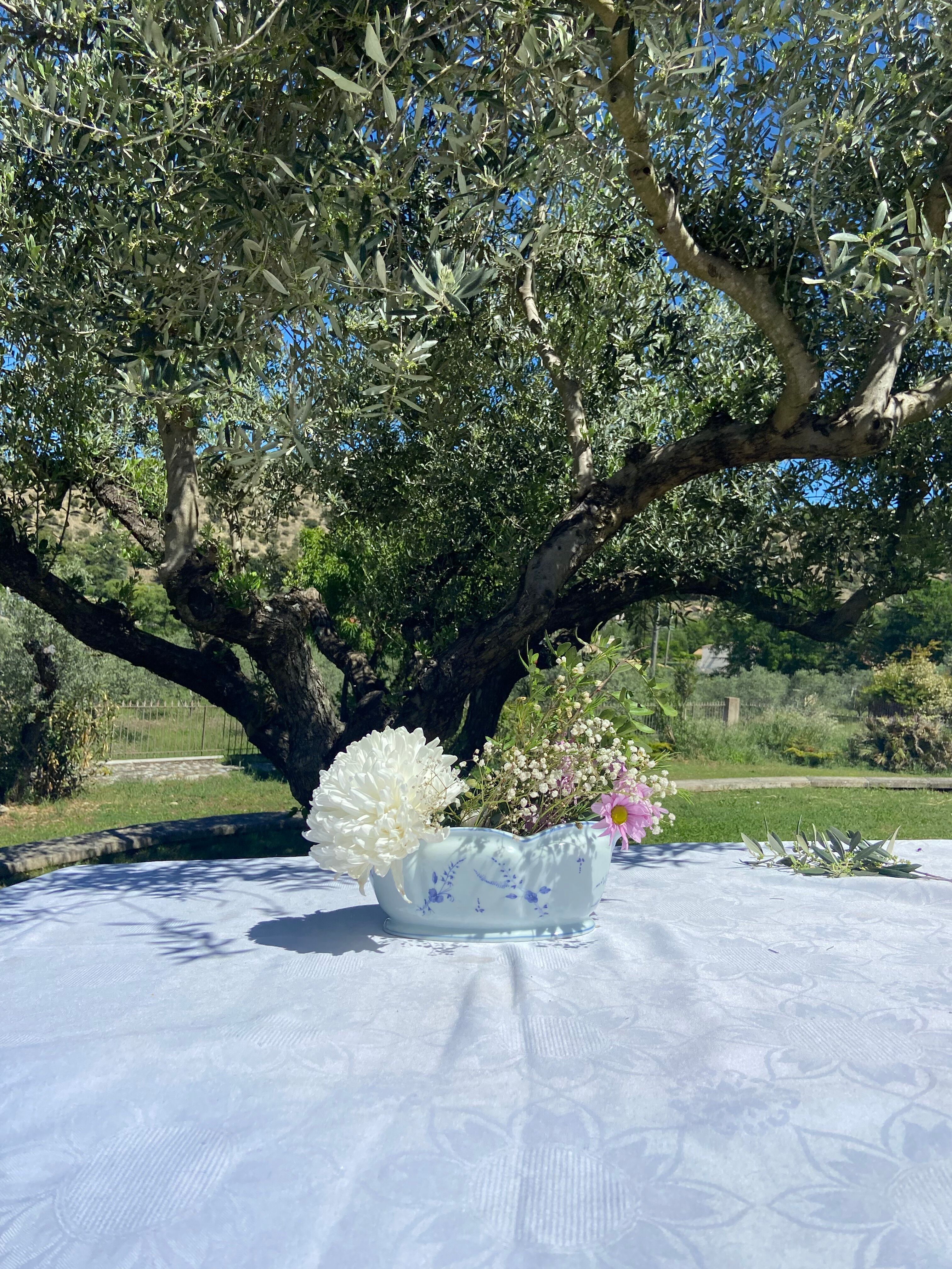 Vintage jardinière Sologne porcelain "Royal Brindille" – model Ch