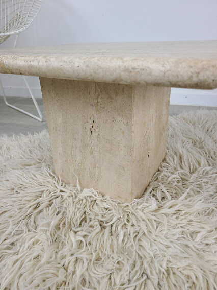 Travertine coffee table design 1970 vintage