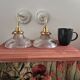 Paire d’appliques murales tulipes holophane