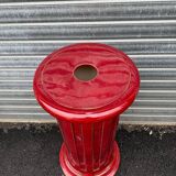 Old large Sarreguemines ceramic pedestal column