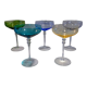 5 coupes à champagne de couleurs