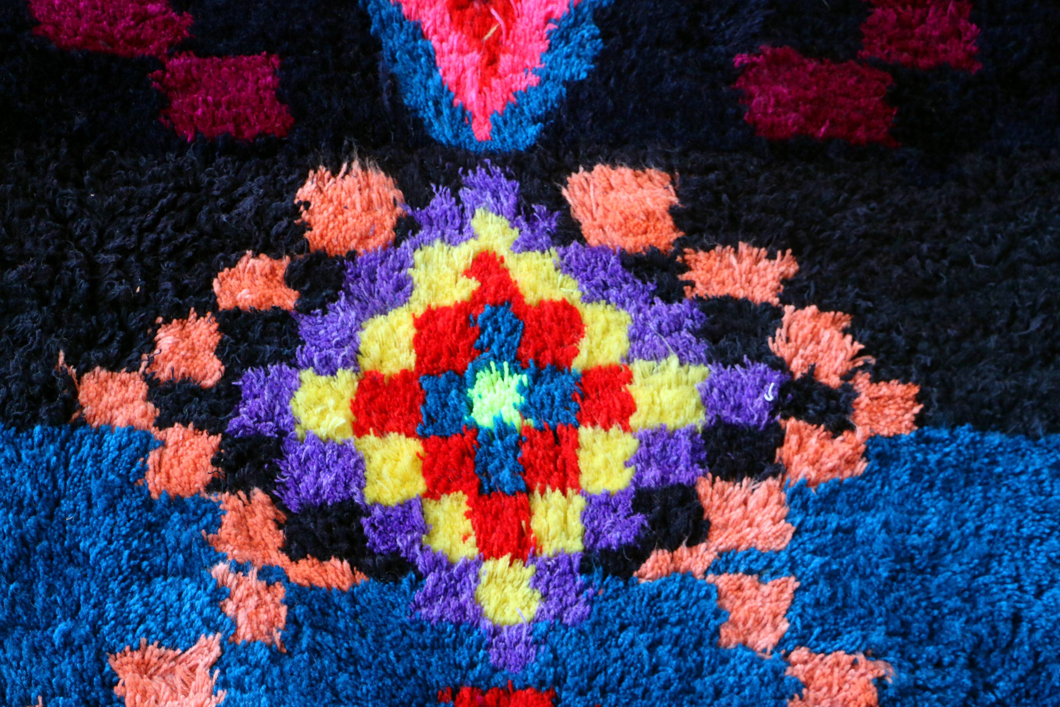 Boujaad style rug set vintage design, name: Life Back 170 cm / 210 cm.