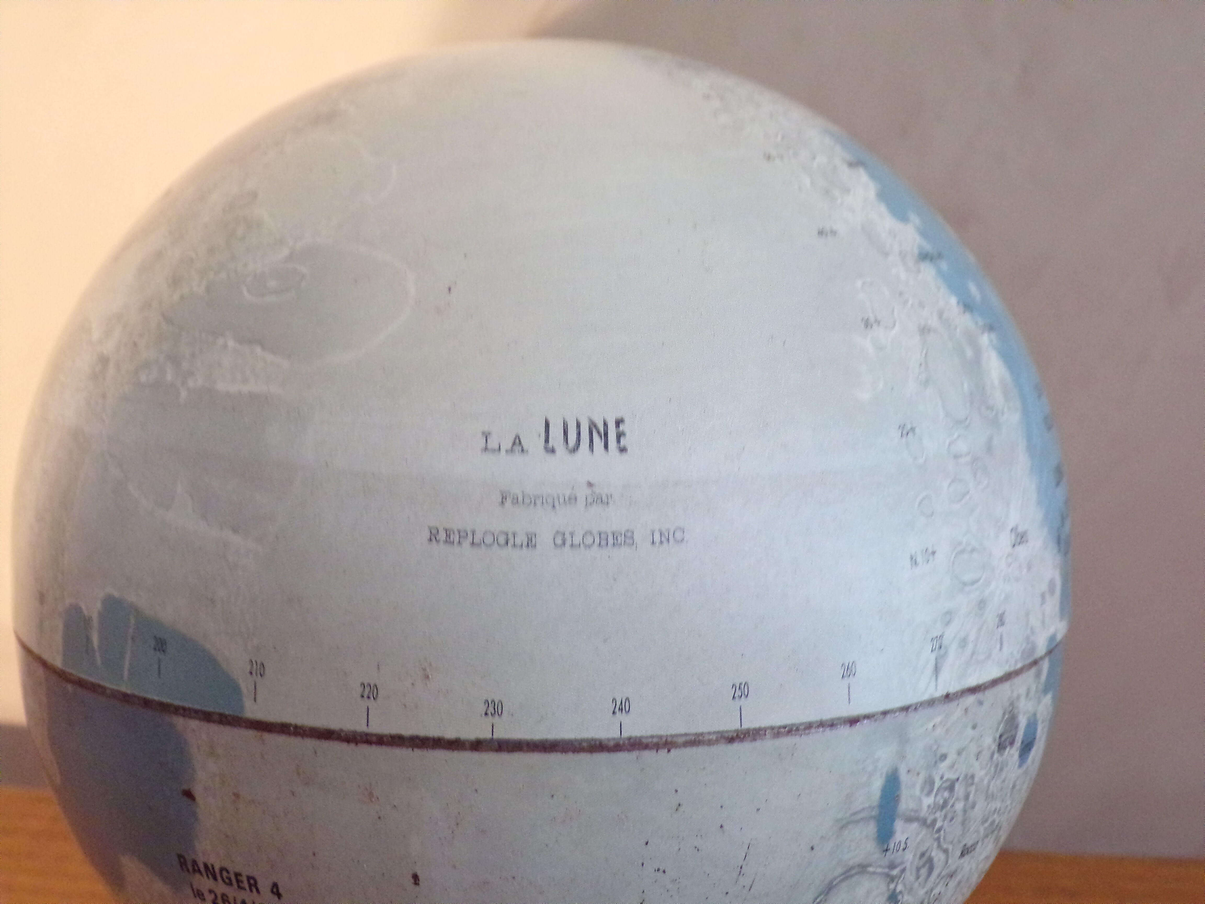 Vintage lunar globe 1966
