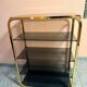 Vintage shelf in brass and smoked glass – Italian work, circa 1970