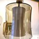 Suspension vintage verre et opaline
