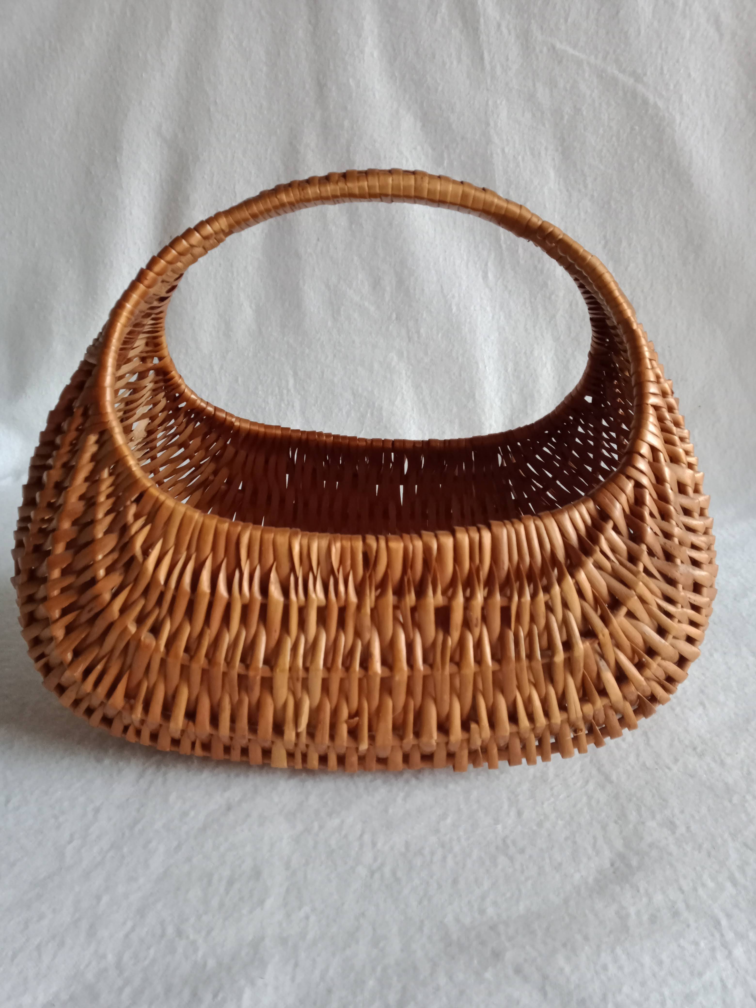 Vintage basket in woven wicker