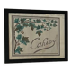 Watercolor decorated with leaves made by Renée Billette in 1912