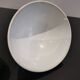 Authentic Vintage ceramic faceted bowl decorated with a double border