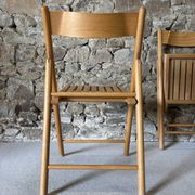 4 folding wooden chairs for Habitat, 1980