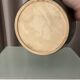 Vintage Scandinavian Stoneware Serving Bowl – Moss Green & Ivory – Mid Cent
