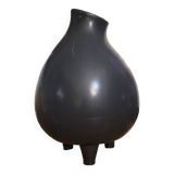 Black asymmetrical tripod vase