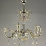 Lustre Rezzonico en verre de Murano, 6 bras de lumière, Venise