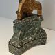 Large Gilded Carved Wooden Candelabrum on Patinated Base, French Work, v