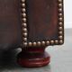 Dark-flamed english chesterfield 2.5-seater sofa/button seat