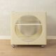 Characteristic serving trolley in cream white Space Age design