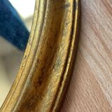 Mirror oval frame gilded wood