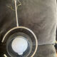 Modernist suspension 1970. Chrome and smoked globe.
