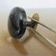 Coat rack 2 patères metal gilded and black 50s 60s