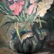 Oil on isorel "the bouquet of gladioli" signed p. arata 20th century