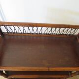 Bookcase - Bibus - 3 levels - woven rattan - bamboo - Vintage - 70s