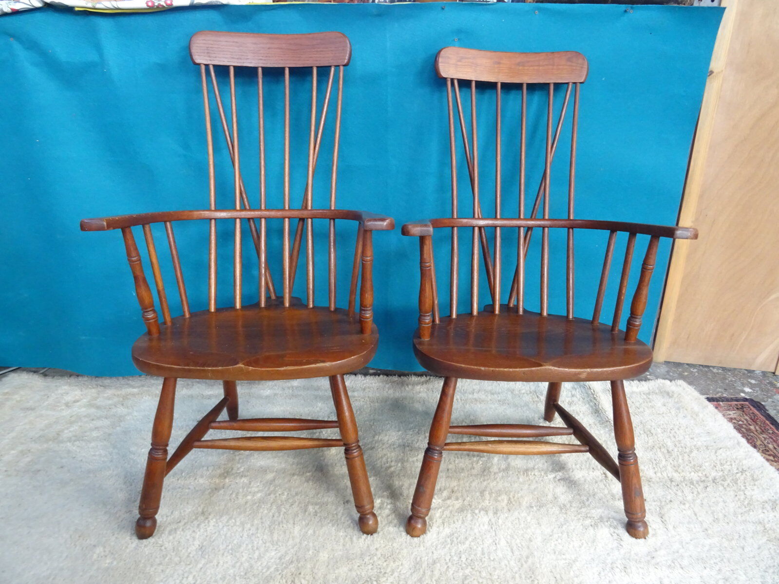 Pair of Scandinavian fan armchairs