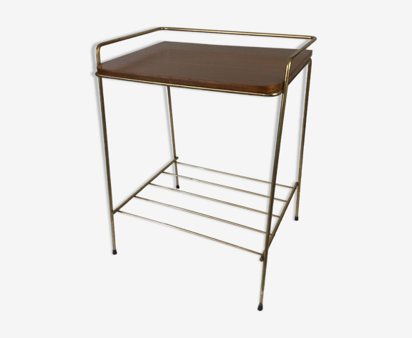 Table d’appoint sellette bois métal