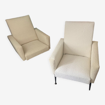 Paire de fauteuils années 50-60
