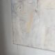 Toile abstraite blanche, peinture à l’huile XXème