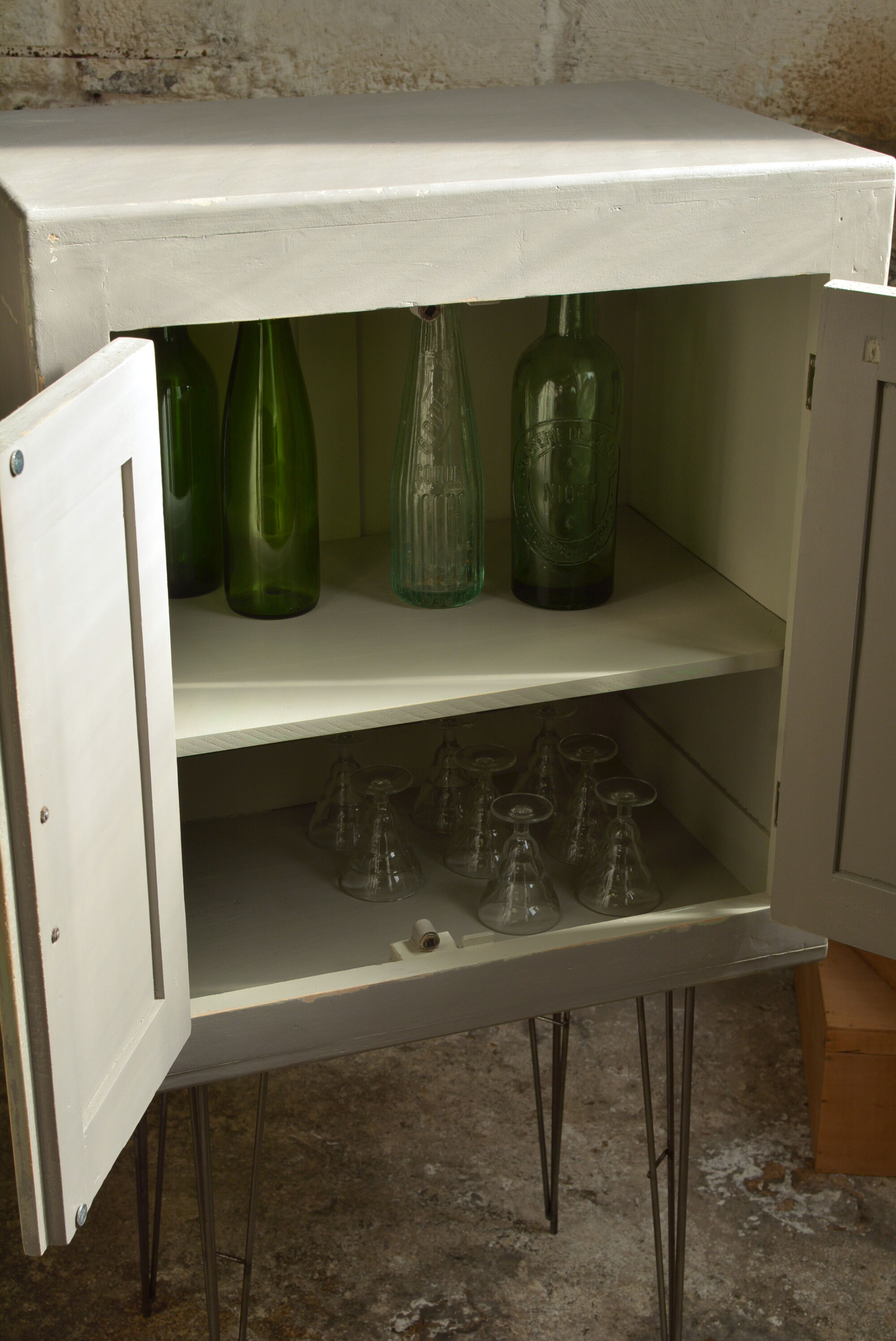 Vintage storage furniture on feet