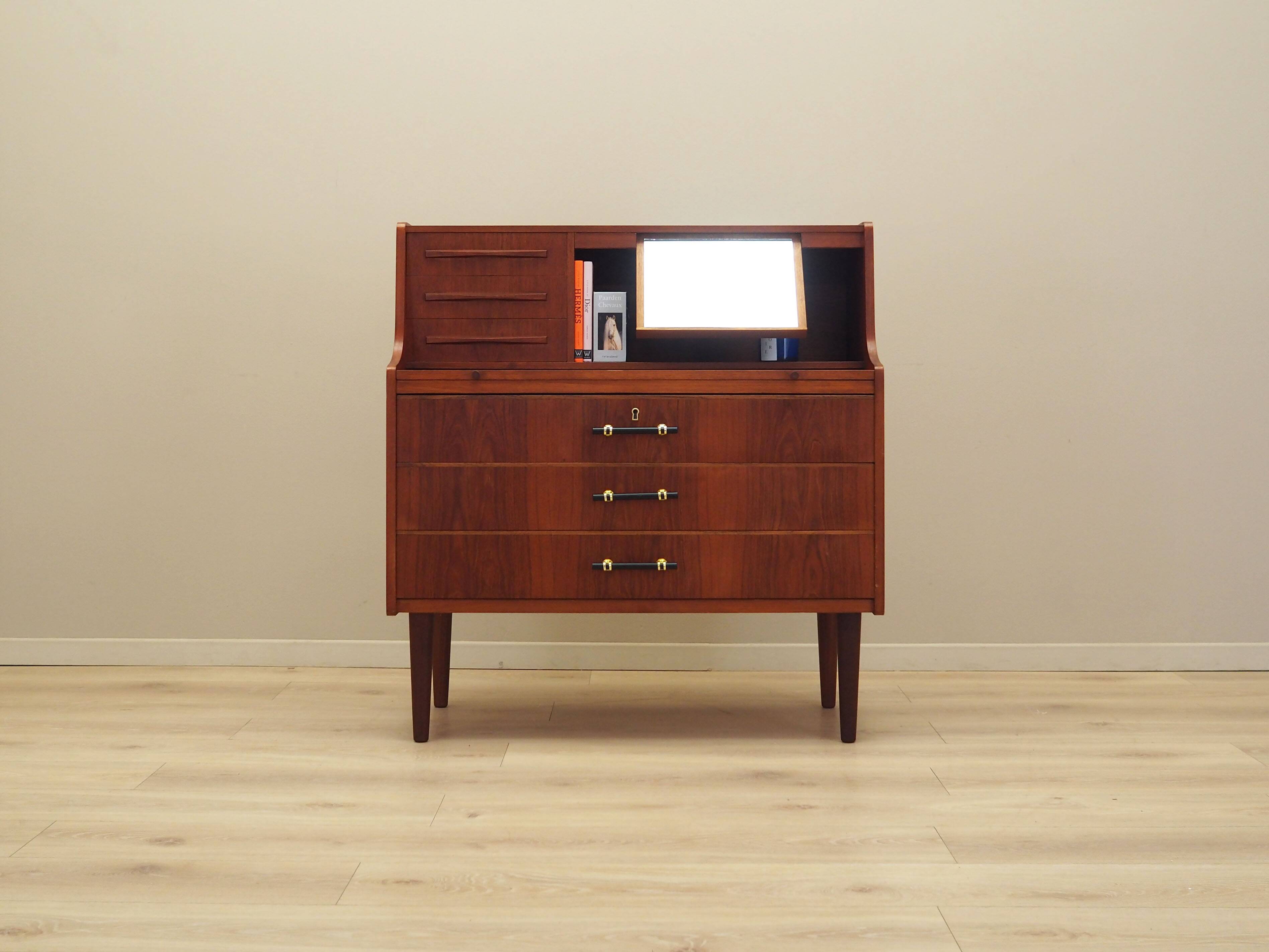 Teak secretary, Danish design, 1970s, production: Denmark