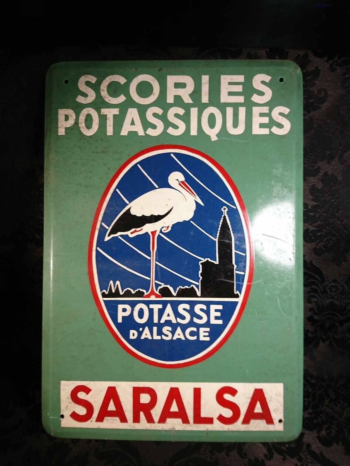 Plaque Emaillée Publicitaire Potasse d'Alsace Saralsa