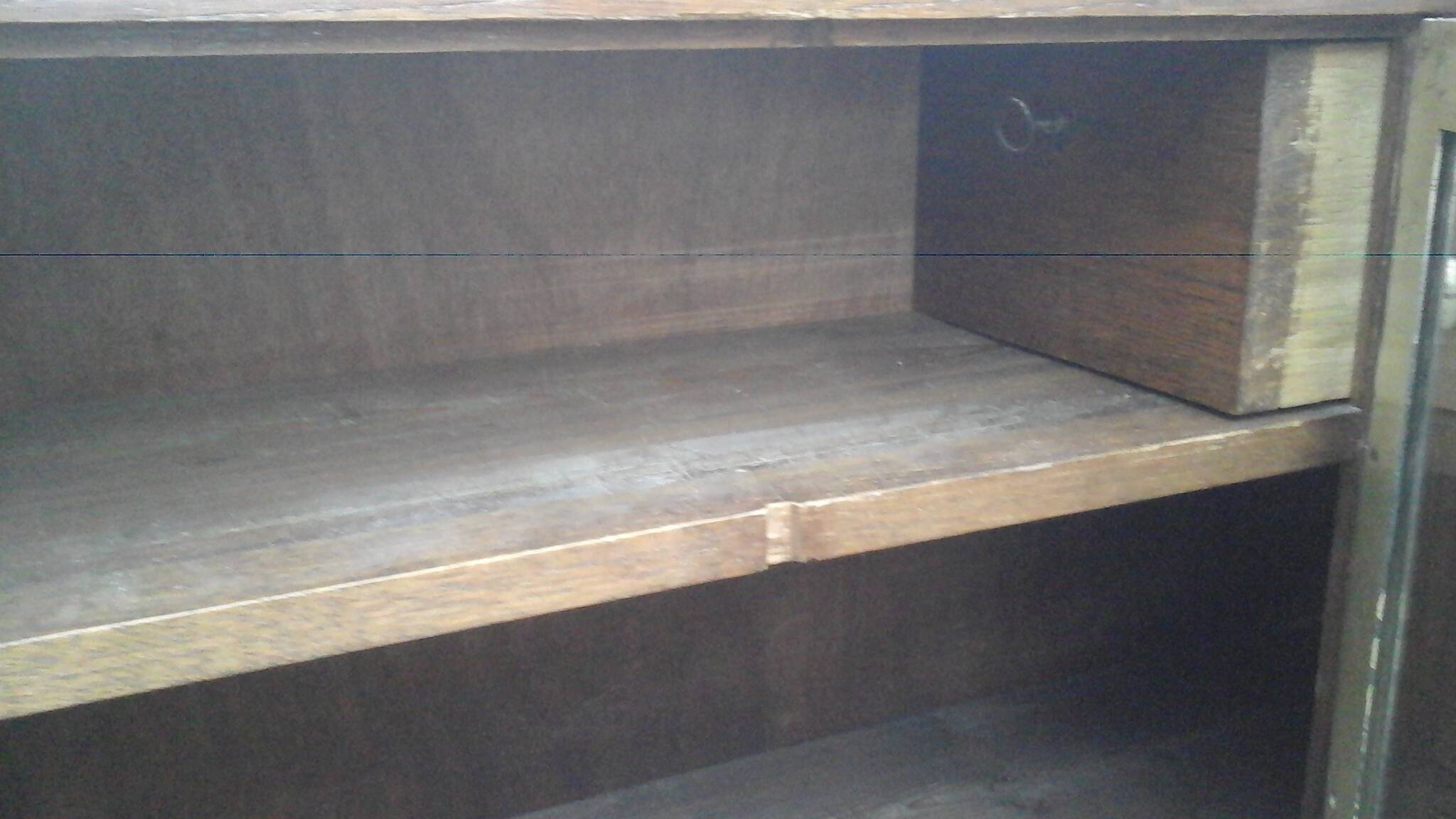 Oak art deco corner unit