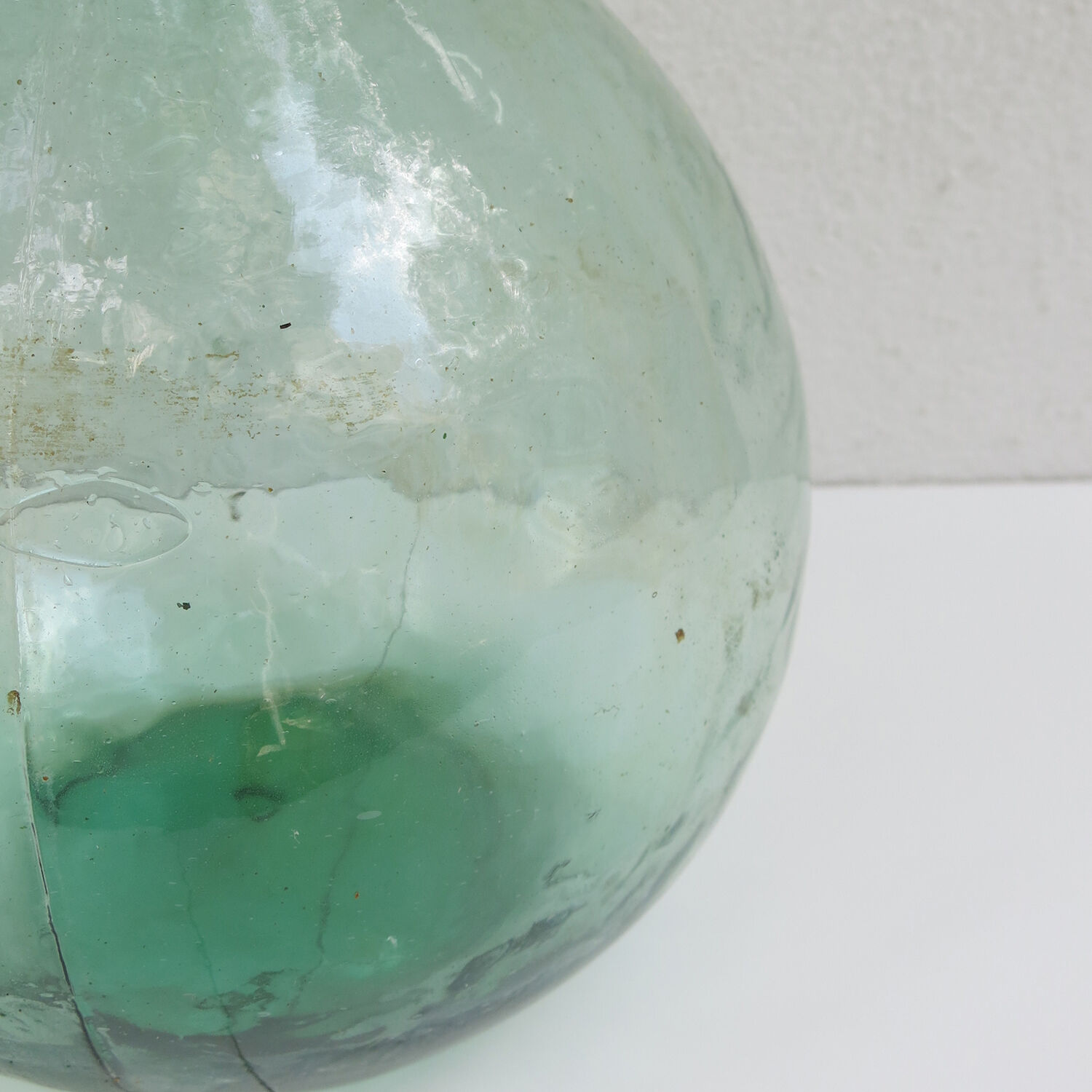 Vintage glass demijohn