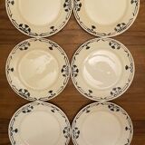 Set of 6 plates Badonviller model Dinan