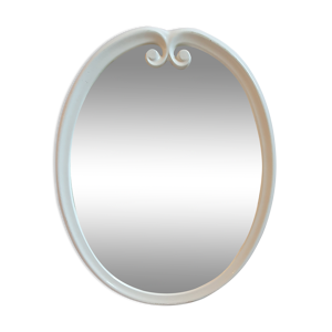Miroir métal blanc de