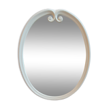 Miroir métal blanc de 1970