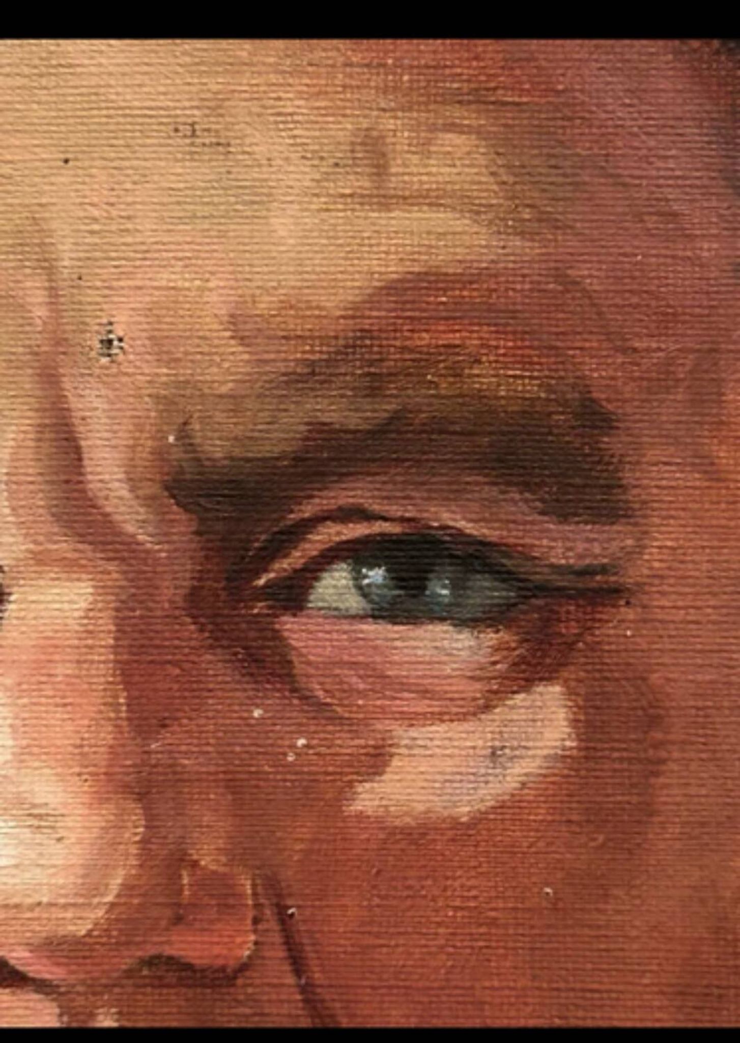 Portrait of a man, oil on canvas, signed Prochazka 1938, antique Art Deco.