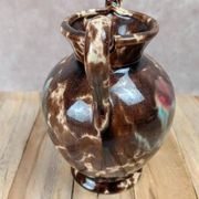 Petit vase ancien en céramique émaillée – anses –