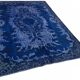 Overdyed Wool Vintage Handmade Carved Rug 168 cm x 262 cm
