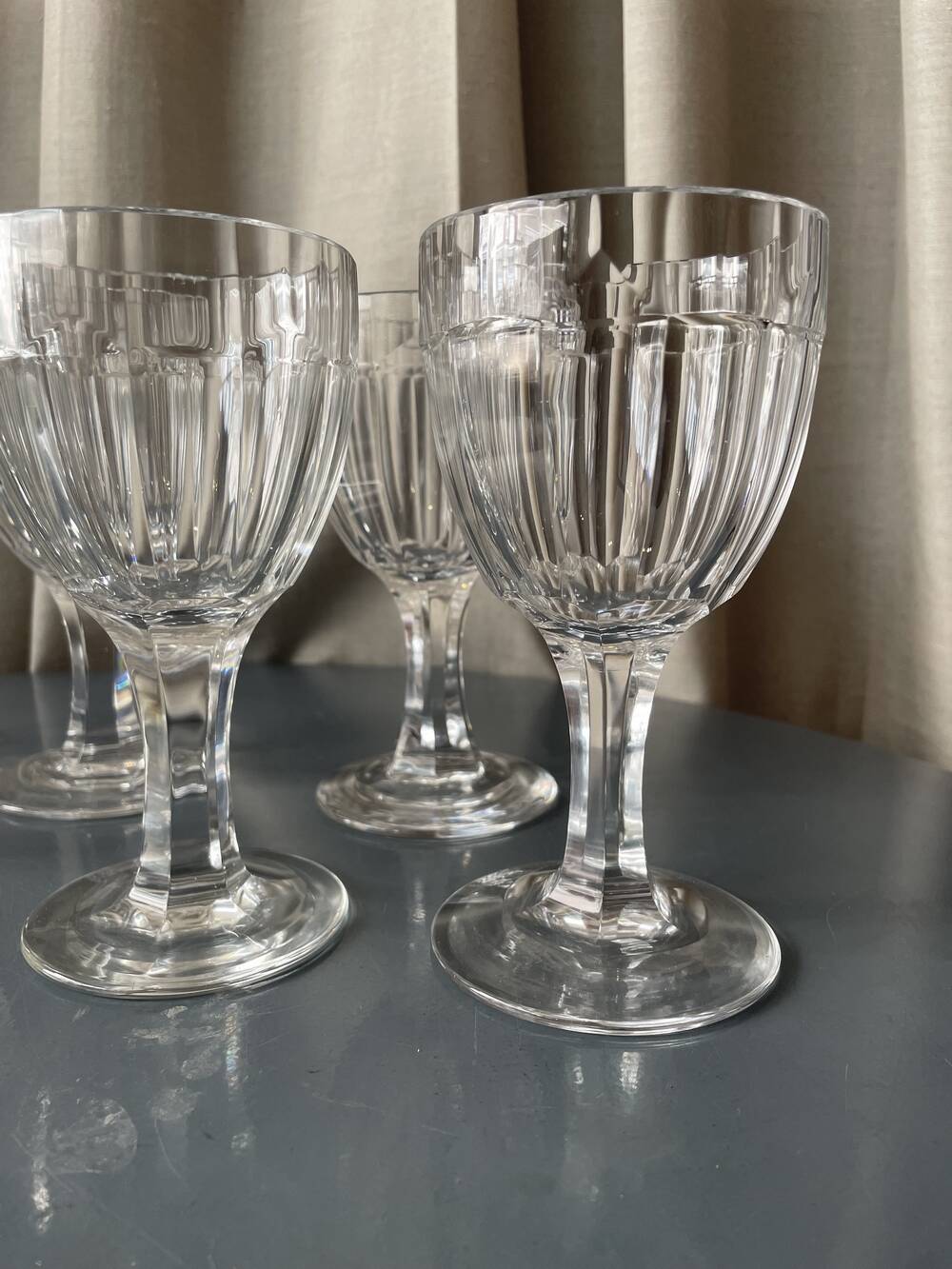 Suite of 6 nancy crystal wine or water glasses
