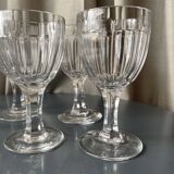 Suite of 6 nancy crystal wine or water glasses