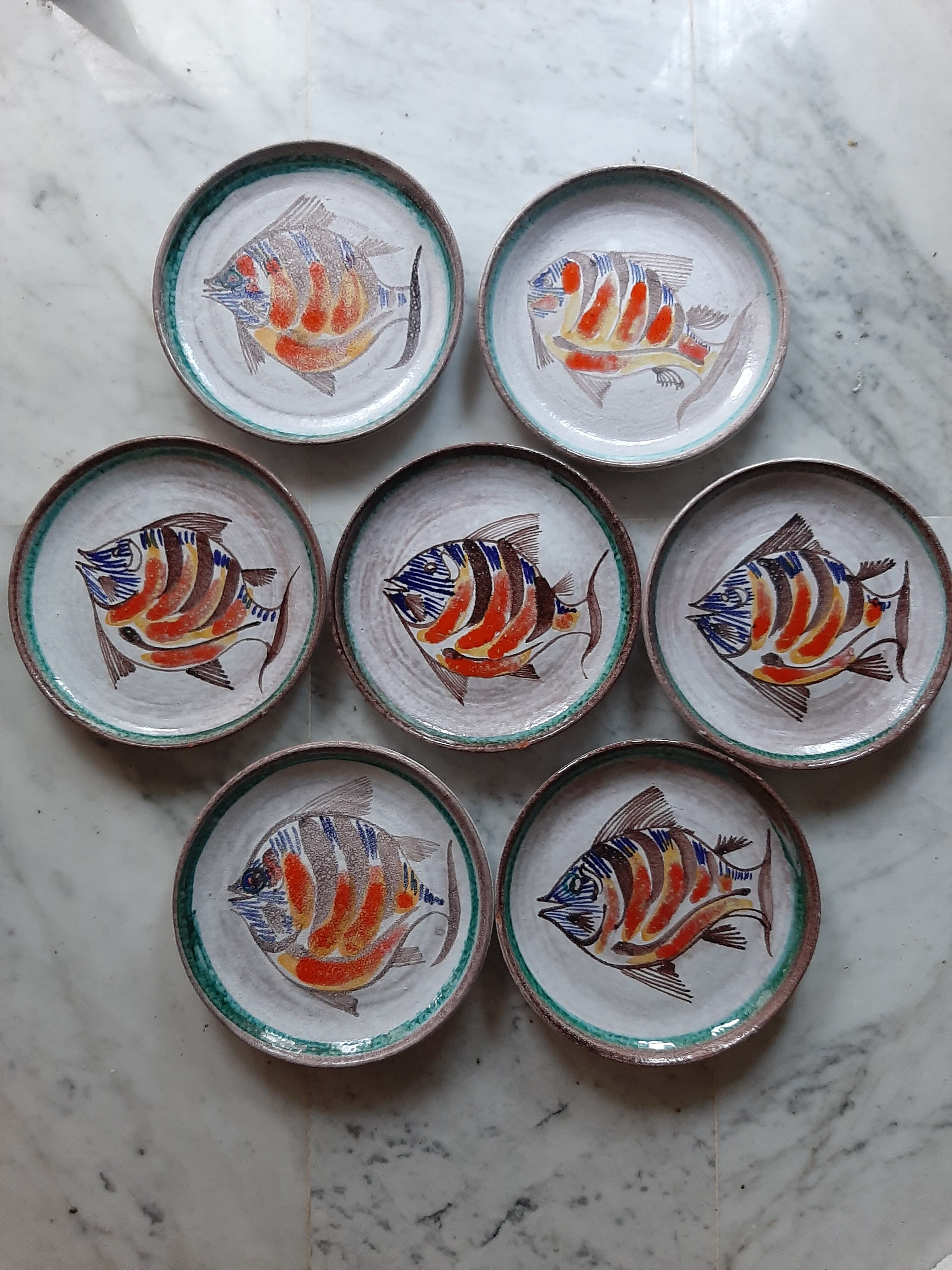 Vallauris fish service 7 people