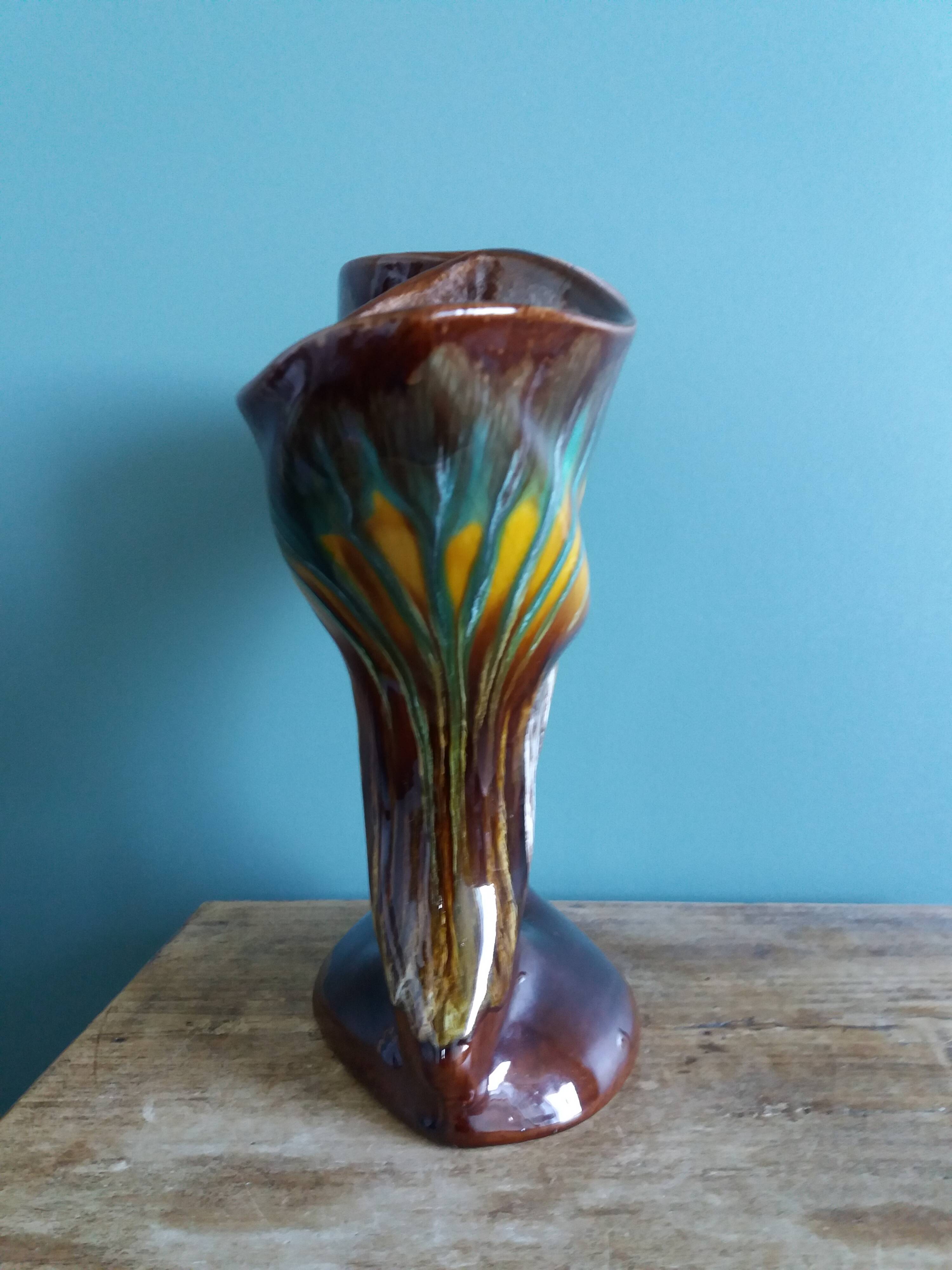 Vallauris free-form vase